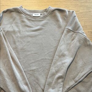 Minimalist Crewneck Sweatshirt in Taupe Elwood